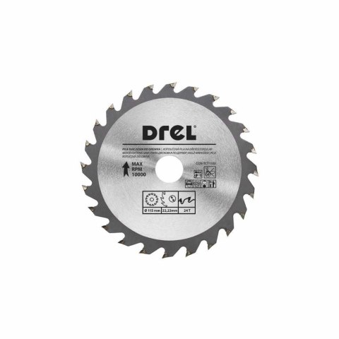 Drel Tarcza piła widiowa do drewna 115x22.2mm 24T CON-TCT1102