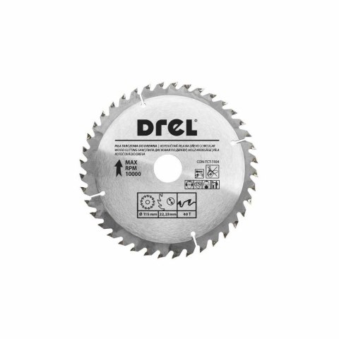 Drel Tarcza piła widiowa do drewna 115x22.2mm 40T CON-TCT1104