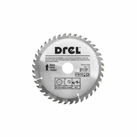 Drel Tarcza piła widiowa do drewna 125x22.2mm 40T CON-TCT1204