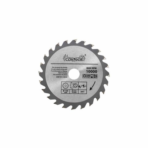 Drel Tarcza piła widiowa do drewna 130x20mm 24T CON-TCT-1302