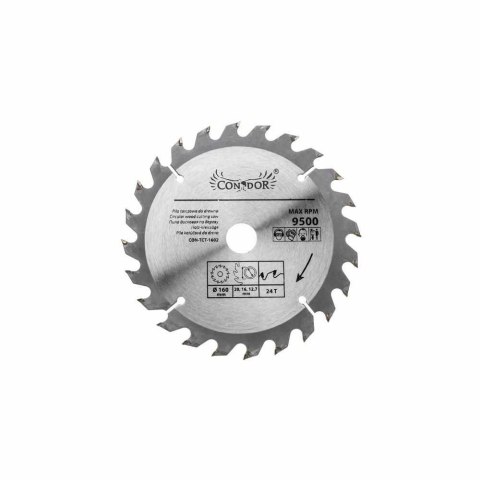 Drel Tarcza piła widiowa do drewna 160x20mm 24T CON-TCT-1602