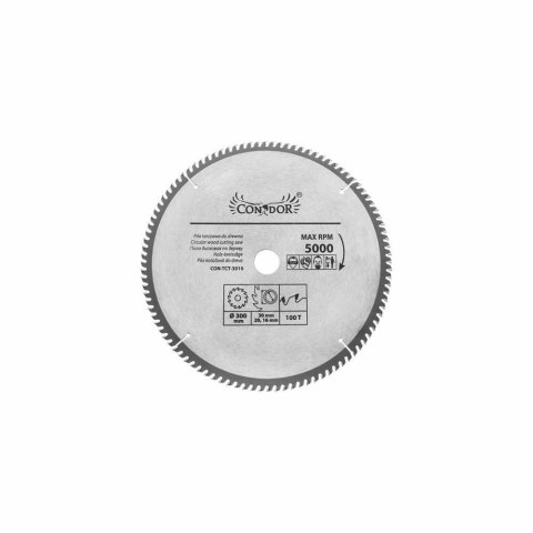 Drel Tarcza piła widiowa do drewna 300x30mm 100T CON-TCT-3010