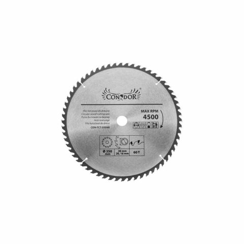 Drel Tarcza piła widiowa do drewna 350x30mm 60T CON-TCT-3506