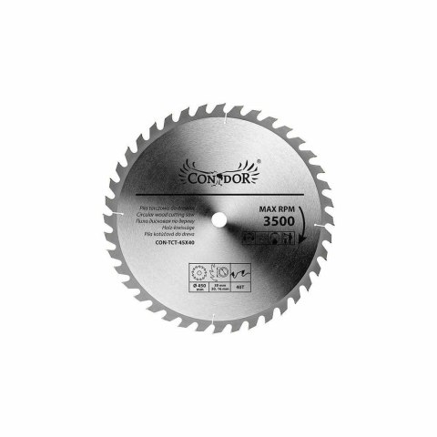 Drel Tarcza piła widiowa do drewna 450x30mm 40T CON-TCT-4504