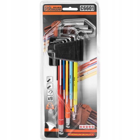Zestaw kluczy imbusowych długich HEX S2 1.5-10mm