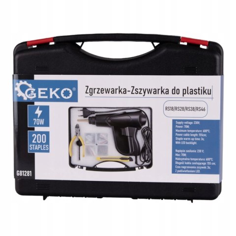 Zgrzewarka-Zszywarka do plastiku 70W 200 zszywek G81281