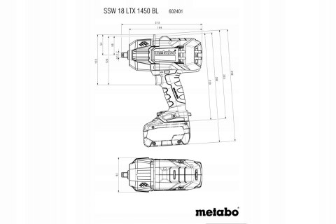 Klucz udarowy metabo 602401660 18 V