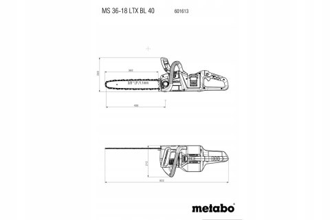 Metabo piła pilarka łańcuchowa MS 36-18 LTX BL 40