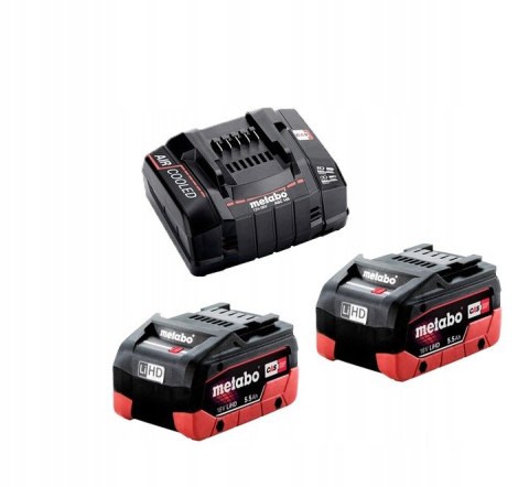ZESTAW Metabo 2 akumulatory 5,5 Ah LIHD Szybka ładowarka ASC 145 685122000