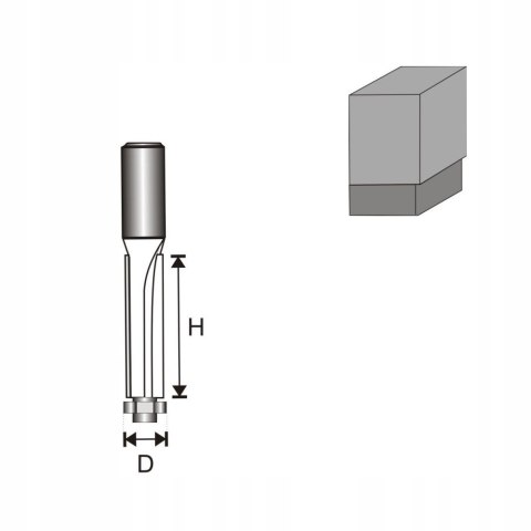 Frez do drewna prosty z łożyskiem 13x50x8mm