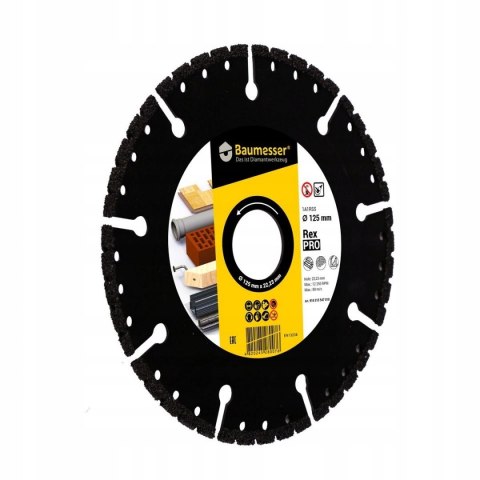 Tarcza diamentowa do cięcia uniwersalna 125mm