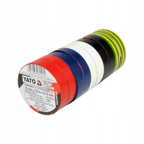 Taśma Izolacyjna 12Mmx10M zestaw 10Szt Yt-8156