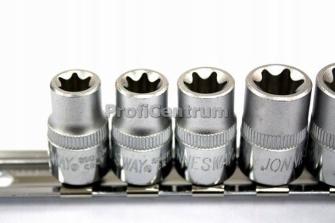Jonnesway Zestaw kluczy nasadowych torx E 9szt 1/2