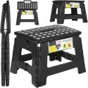 Antypoślizgowy Stołek Składany Keltin 150kg, Czarny, Kompaktowy K00398