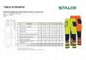 SPODNIE ROBOCZE OSTRZEGAWCZE BASIC NEON LINE POMARAŃCZOWE M STALCO S-51656