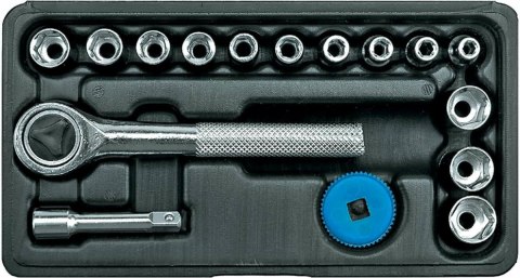 VOREL ZESTAW KLUCZY kpl 16szt. 1/4" / 4-13mm 58160 TOYA