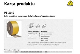 KLINGSPOR ROLKA NA PODŁOŻU PAPIEROWYM PS30D 115mm gr. 80 (50mb) KLINGSPOR