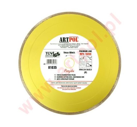 TARCZA DIAMENTOWA 350 x 32/25,4/22,2m PEŁNA /AR ARTPOL