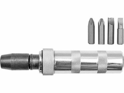 VOREL WKRĘTAK UDAROWY CHROM + 4 KOŃCÓWKI 65120 TOYA