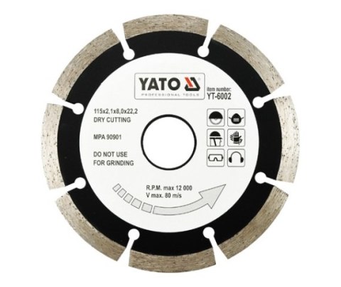 YATO TARCZA DIAMENTOWA SEGMENTOWA 115 x 22,2mm 6002 YATO