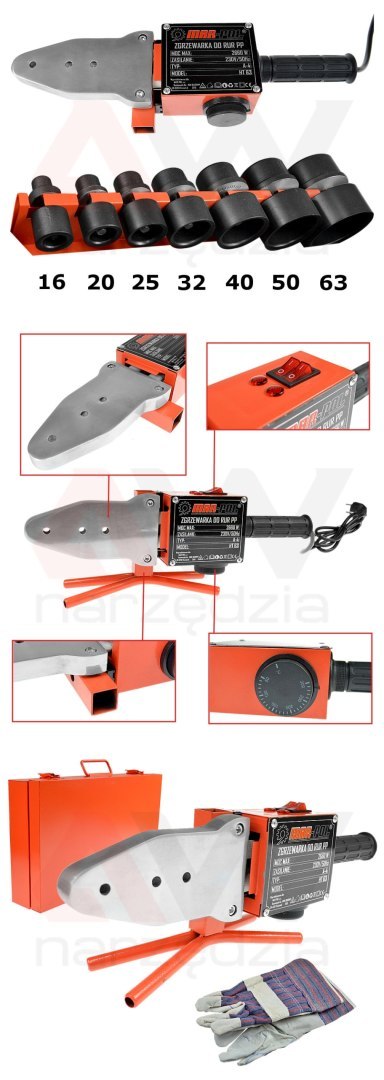 MAR-POL ZGRZEWARKA DO RUR PCV DUŻA /1500W MAR-POL