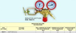 REDUKTOR ACETYLEN RED111 ZENON ŚWIĘTEK FACHOWIEC - FIRMA HANDLOWA WIELOBRAN