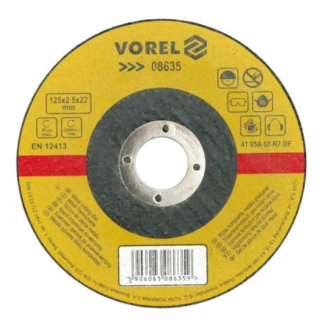 VOREL TARCZA DO CIĘCIA METALU 115 x 1,0 x 22,2mm 08630 TOYA