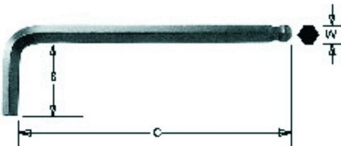 JONNESWAY KLUCZ IMBUSOWY Z KULĄ 4mm H05S1040 JONNESWAY