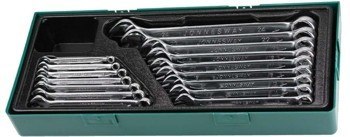 JONNESWAY KLUCZE PŁASKO-OCZKOWE KOMPLET 16szt. 6-24mm WKŁADKA W26116SP JONNESWAY