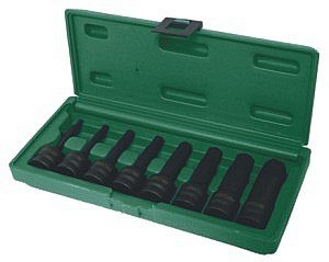 JONNESWAY KLUCZE IMBUSOWE UDAROWE 1/2" KOMPLET 8szt. 5, 6, 8, 10, 12, 14, 17, 19 mm S05A408S JONNESWAY