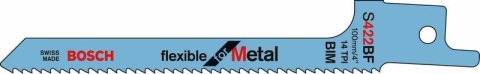 BOSCH BRZESZCZOT DO PIŁY SZABLASTEJ S422BF 100mm METAL 5szt BOSCH