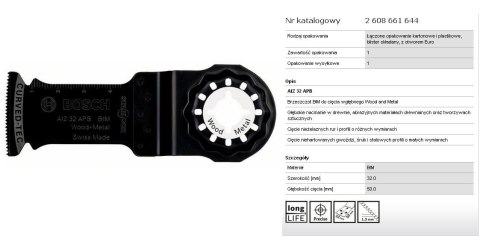BOSCH MT BRZESZCZOT AIZ 32 APB WOOD AND METAL BOSCH