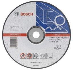BOSCH TARCZA DO METALU WYGIĘTA 230mm x 3,0 x 22mm BOSCH