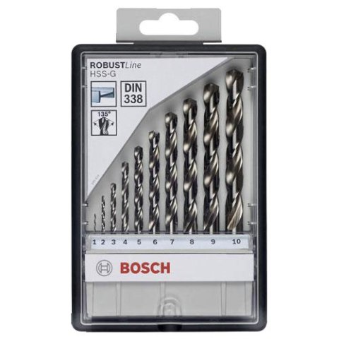 BOSCH WIERTŁO METAL HSS-G 10szt 1-10mm BOSCH