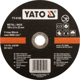 YATO TARCZA DO METALU INOX 125x1,2x22mm 6103 YATO