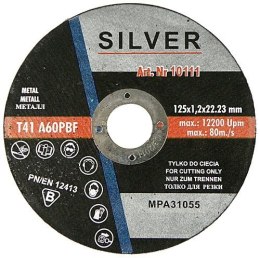 TARCZA DO CIĘCIA METALU 125 x 1,0 x 22,2mm SILVER