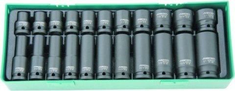 JONNESWAY NASADKI UDAROWE KOMPLET 22 elem. (1/2" 6-KAT) S03A4122SP JONNESWAY