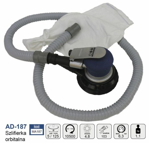 ADLER SZLIFIERKA MIMOŚRODOWA PNEUMATYCZNA 125mm AD-187 ADLER