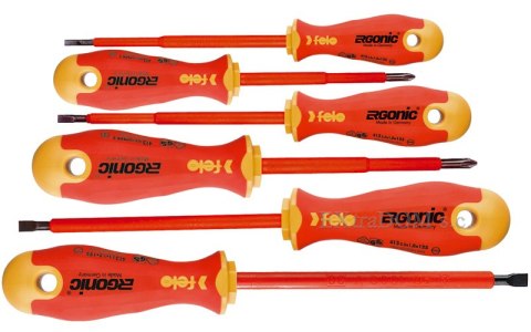 FELO KOMPLET WKRĘTAKÓW ERGONOMIC VDE 6szt.+MAGNETYZER WOLFCRAFT