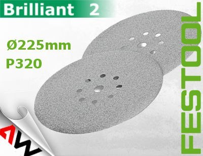 FESTOOL KRĄŻKI ŚCIERNE STF-D225/8 P320BR2 1szt. FESTOOL