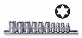 JONNESWAY KOMPLET NASADEK TORX 1/4" - 3/8" 10 elem. S06H310S JONNESWAY