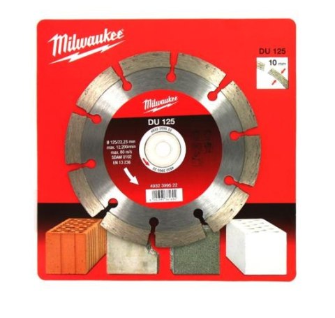 MILWAUKEE TARCZA DIAMENTOWA SEGMENTOWA DU 125 x 22,2mm MILWAUKEE