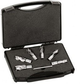 MILWAUKEE WIERTŁO TREPANACYJNE / FREZY OBWODOWE DO METALU KOMPLET 6szt. FI=14-16-18-20-22-24mm WELDON MILWAUKEE