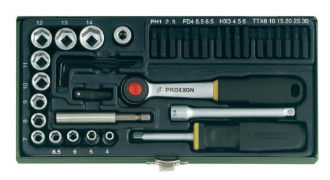 PROXXON KOMPLET KLUCZY 1/4" + BITY 35elem. PROXXON