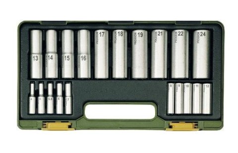 PROXXON KOMPLET NASADEK DŁUGICH 20elem. 1/2" / 1/4" PROXXON