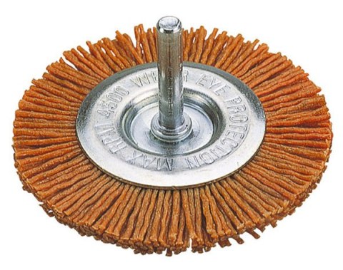 WOLFCRAFT SZCZOTKA NYLONOWA 75mm TARCZOWA TRZPIEŃ 6mm WOLFCRAFT