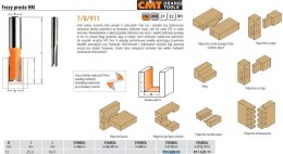 CMT FREZ PPROSTY KRÓTKI HM D=12 I=25,4 L=63,5 S=12%%% CMT