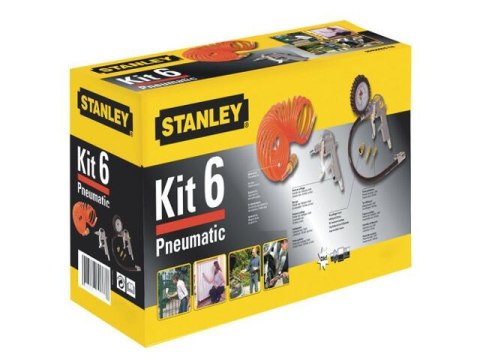 STANLEY ZESTAW NARZĘDZI PNEUMATYCZNYCH 6 elem. STANLEY