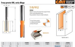 CMT FREZ PROSTY DŁUGI HM D=12 I=38,1 L=95 S=12 CMT