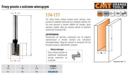 CMT FREZ PROSTY WIERCĄCY HM D=10 I=40 L=90 S=8 CMT